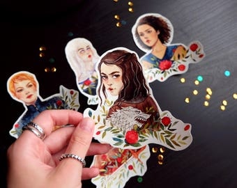 Game Of Thrones strong women Vinyl Laptop Stickers. Sicker Set of 5