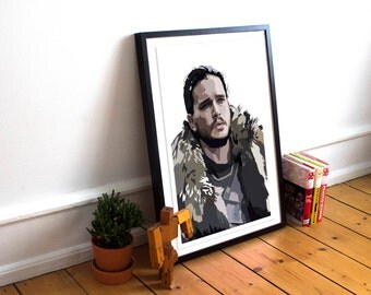 Jon Snow Game of Thrones inspired Art Print / Poster / Wall Art / House Stark / Minimalist / Game of Thrones Poster / GOT / Winter is Coming