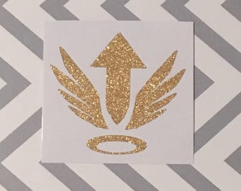 Glitter Mercy Decal, Overwatch Mercy Ultimate, Gamer Girl Phone Decal
