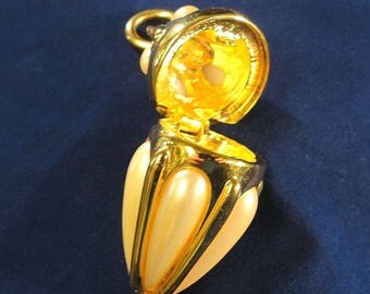Joan Rivers Faux Pearl Egg Potion Ampoule Locket Amulet