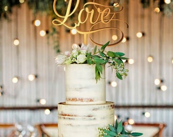 Wedding Cake Topper, Personalized Topper, Custom Cake Topper, Cake Decorations, Wedding Cake Topper Love ,Cake Decoration , Love Topper Love