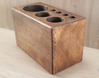 Rustic Desk Caddy-Medium, Pencil Holder, Paint Brush Holder, Desk Organizer