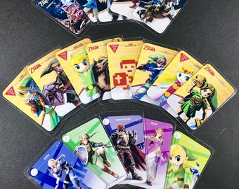 Legend of Zelda Breath of the Wild Amiibo Cards Laminated Switch Wii U Compatible