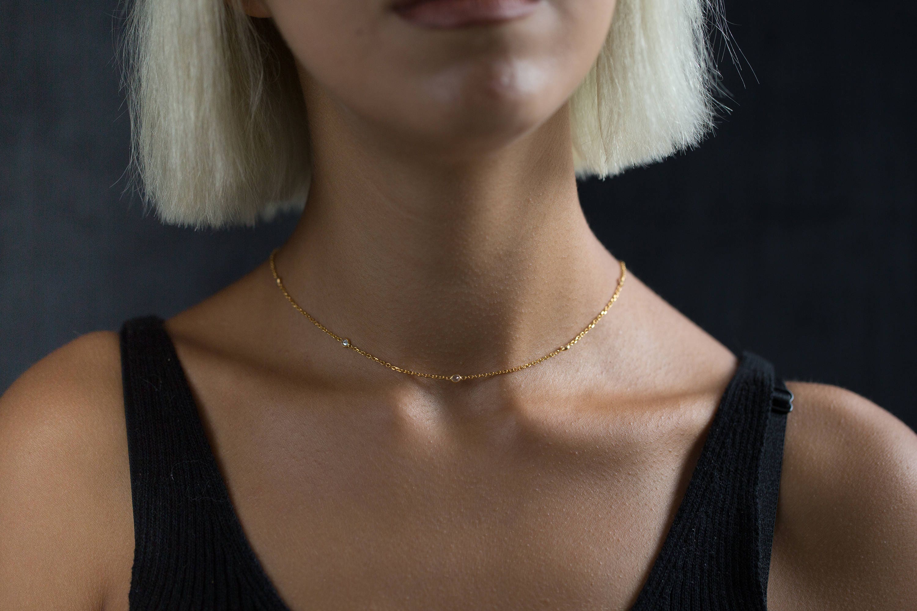 Minimalist Jewelry Choker Necklace Chain Layered Necklace