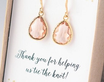 Bridesmaid Gift SHIPS TOMORROW Bridesmaid Earrings Jewelry Set Bridal Earrings Necklace Bridesmaids Jewelry Bridal Jewelry Gift Limonbijoux