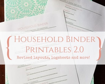 Car Home Binder Printables