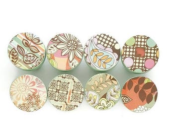 SUMMER SALE Paisley Mod Drawer Knobs