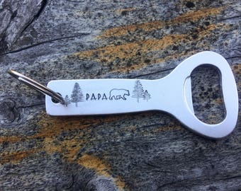 Papa Bear, gift for Dad, bottle opener father, gift for beer lover, stocking stuffer