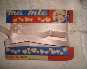 Old pink satin ribbon