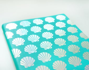 Holographic Seashells Notebook • Journal Notebook • Iridescent Notebook