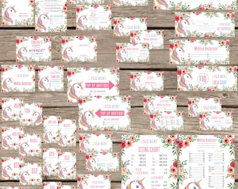 PRINTABLE Marketing Kit, Small Business, Home Office Approved, Fashion Consultant Retailer Pack, Custom Combo Pack, Unicorn Flowers LLR030