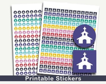 Planner Kit Printable Planner Stickers Kit Watercolor Ikat