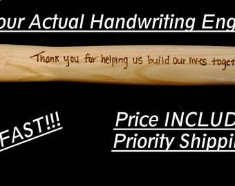 YOUR Handwriting Engraved, Personalized Hammer,Father of Bride Gift, Gift to Dad, Wedding Gift, Custom Hammer,Laser Engraved,Gift from Child