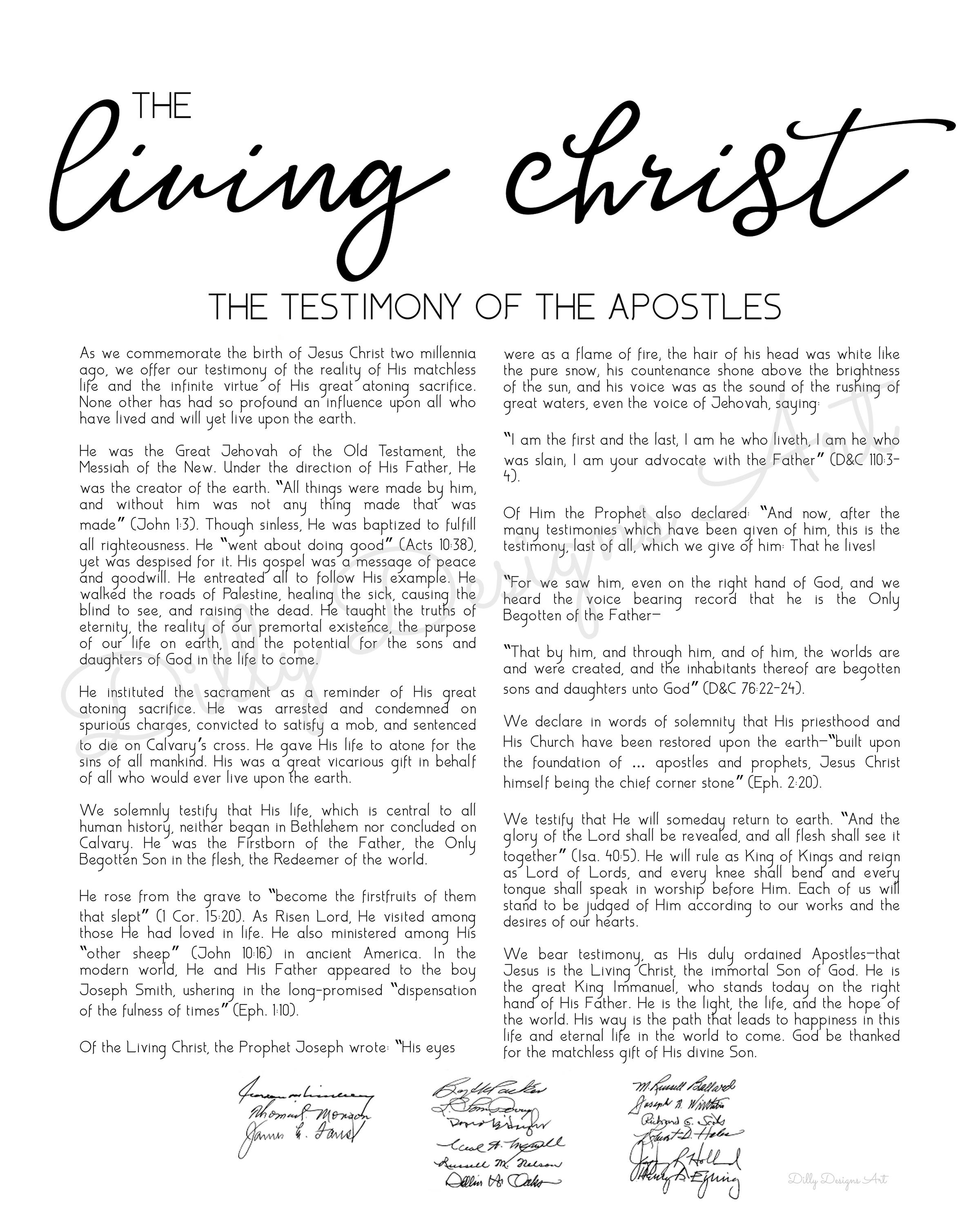 Living Christ The Living Christ Living Christ Sign Living Christ 