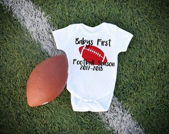Baby Boys Girls Nebraska Creeper "Baby's First Football Season", Boys Nebraska Shirt, Girls Nebraska Shirt, Game day, baby boys clothes