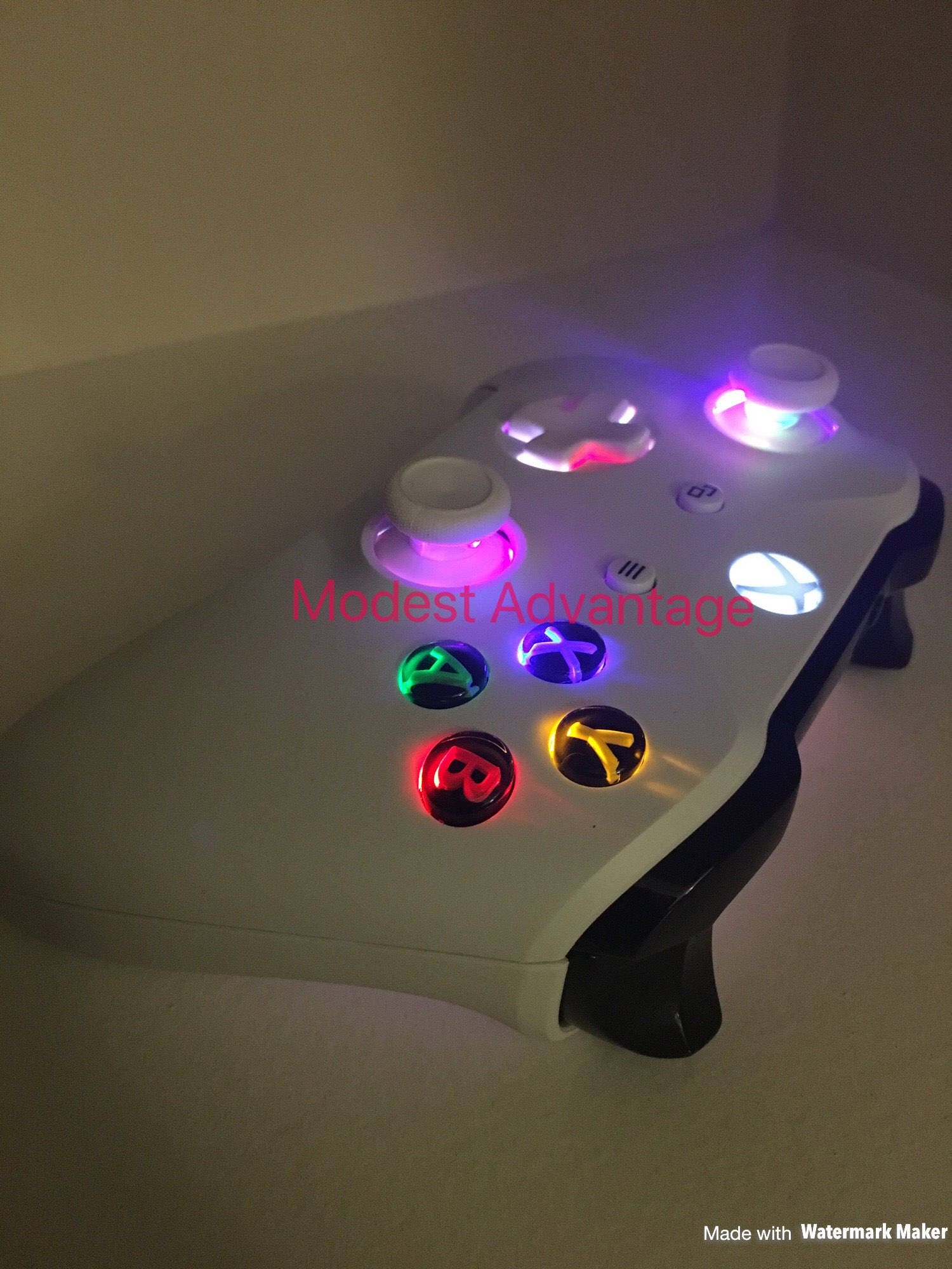 Xbox One controller underglow LED installation