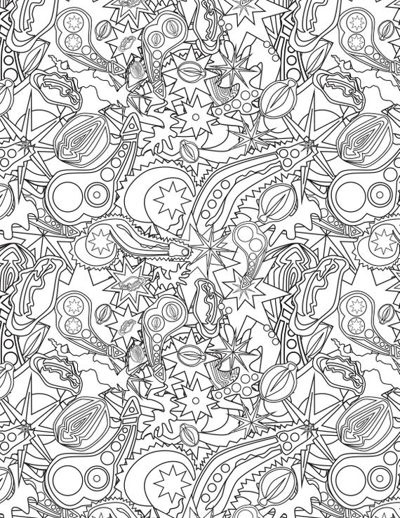 Adult Naughty Coloring Page 3 Pack Abstract Geometric Pop