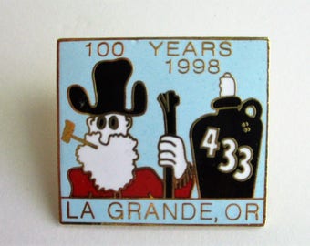 Vintage BPOE 100 Years Anniversary Hat Pin Lapel Pin La Grande Oregon Lodge No 433 1998 Enamel Pinback Earl Bryan