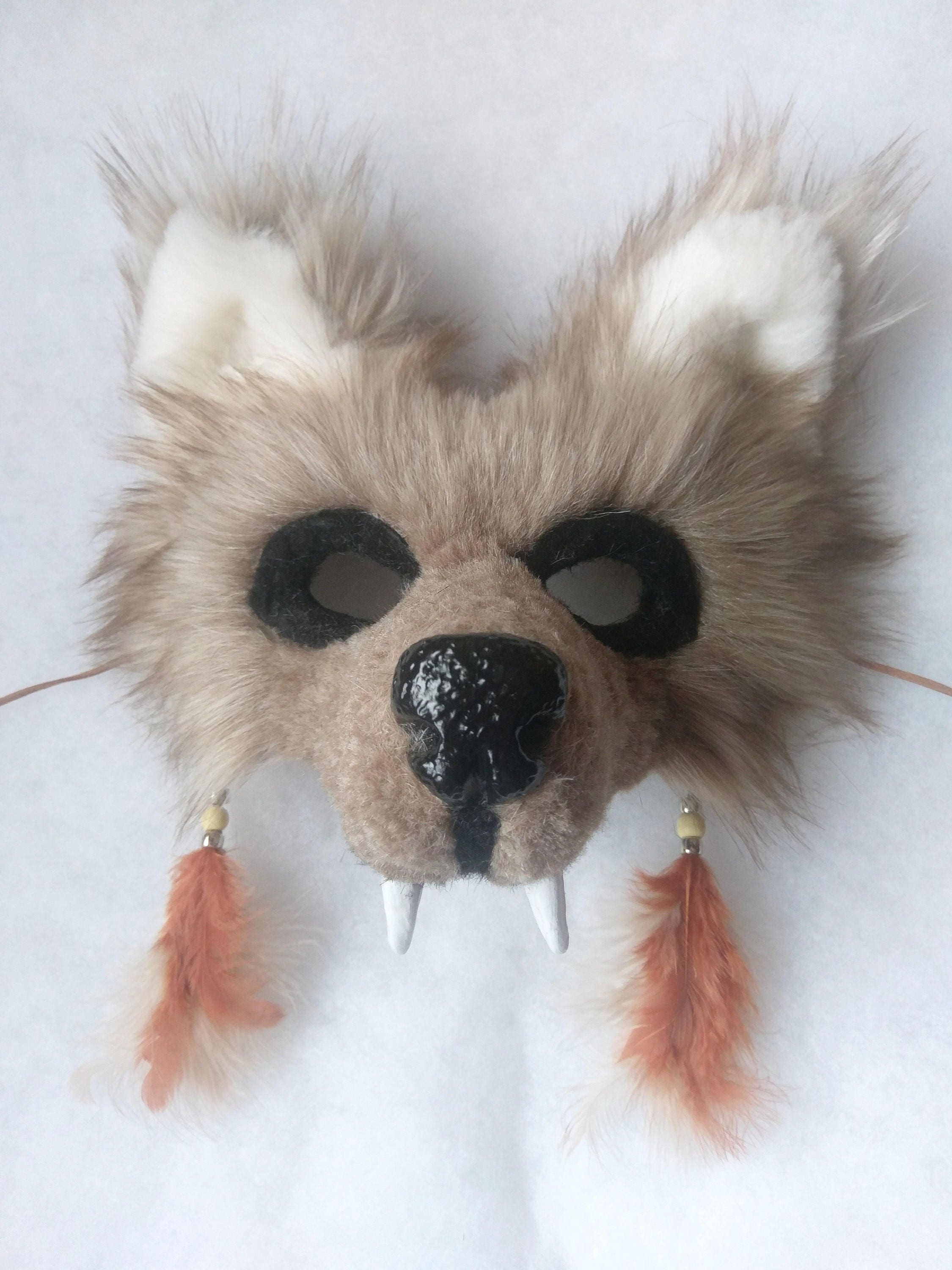 SOLD Spirit/Totem Animal WOLF Mask Light Brown AVAILABLE