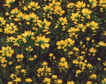 Moda Wildflowers VI Quilt Fabric 1/2 Yard By Sentimental Studios - Yellow 32813 15