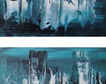 Abstract art in the miniature, painting, acrylic