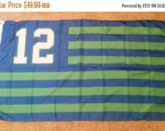 PRE-SEASON SALE 30% Off Seattle Seahawks #12, Seahawks Nation Flag or Banner 3' x 5'