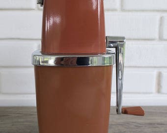 Vintage Sears Ice Crusher, Mid Century Manual Ice Crusher, Retro Ice Crusher, Vintage Kitchen Aqua Ice Crusher, Mid Century Barware