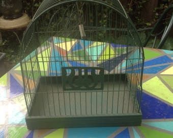 Vintage Hendryx Rectangular Metal Wire Bird Cage