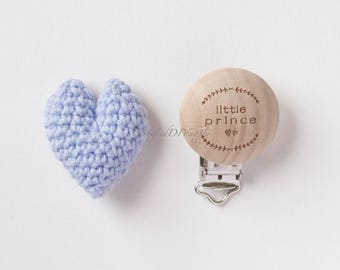 2 Baby Pacifier Clips/ Certified Baby Safe Wood Pacifier Clip/ Baby Suspender Clips/ Safe dummy clip/ Baby Pacifier Clips/ Baby Dummy Clip