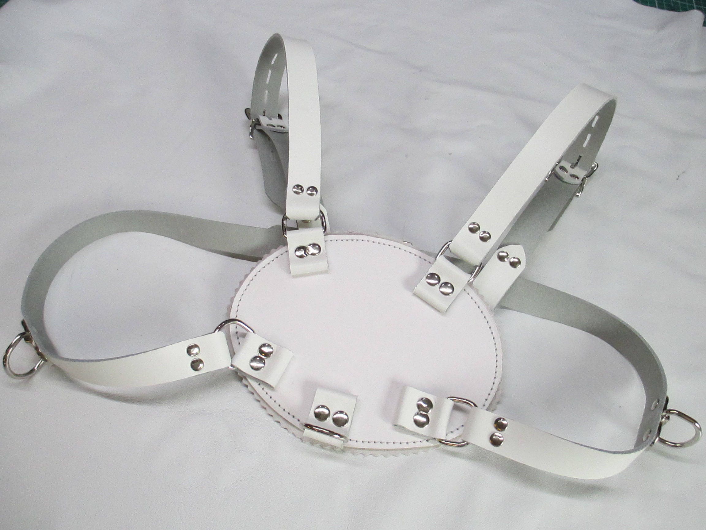 AB/DL Leather Adult Baby Retro Walking Chest Harness