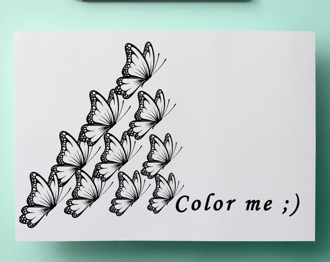 Color Me, Coloring Butterflies, Coloring Page Of Butterflies, Color In Butterflies, Flying Butterflies, Butterflies Art, Kids Coloring Sheet