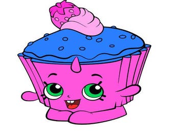 Shopkin Svg File, Shopkin Cupcake svg, Svg Cutting File, Svg Cut File, Svg For Silhouette, Svg For Circut, Svg Clipart, Shopkins Clipart,