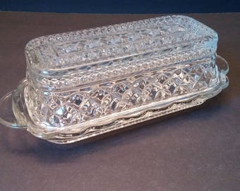 Anchor Hocking Wexford Clear Butter Dish