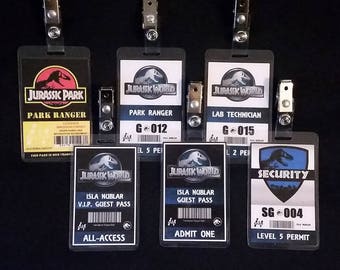 Jurassic World / Jurassic Park ID Badges