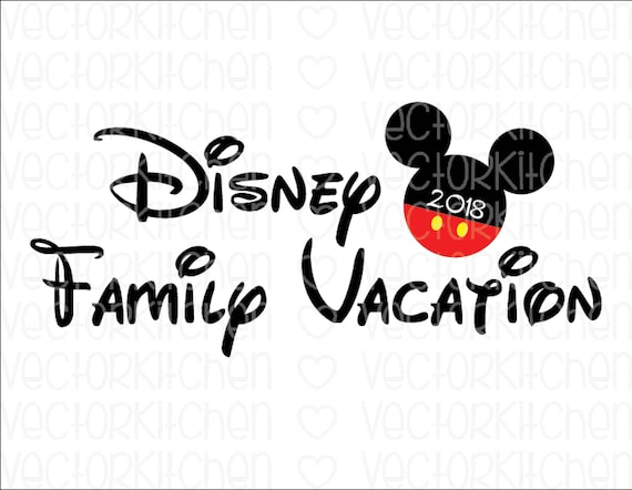 Download Disney Family Vacation 2018 Mickey DIY Printable Iron on