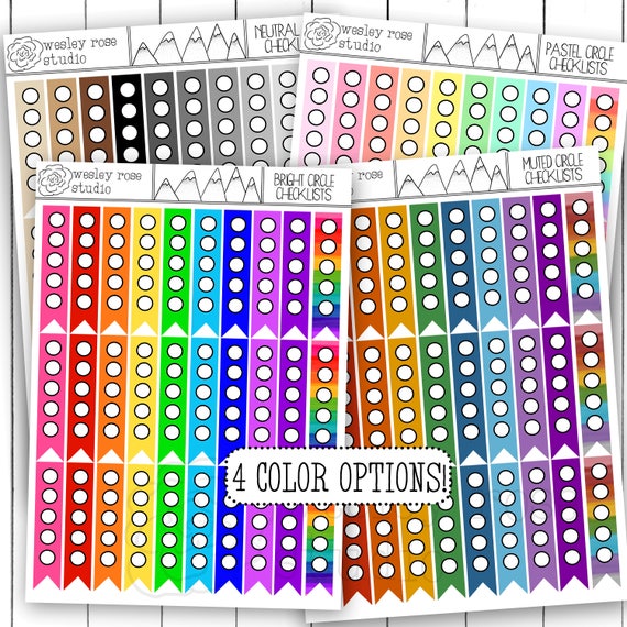 Circle Checklist Planner Stickers