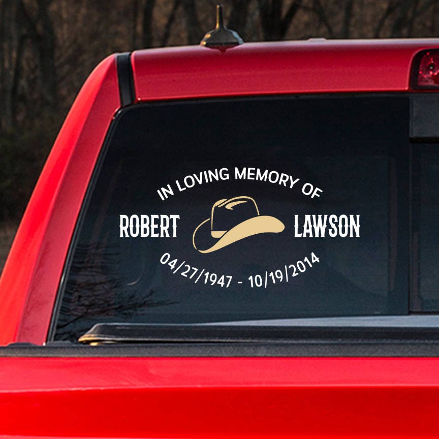 In Memory of Grandpa In Memory of Dad Memorial Car Decal