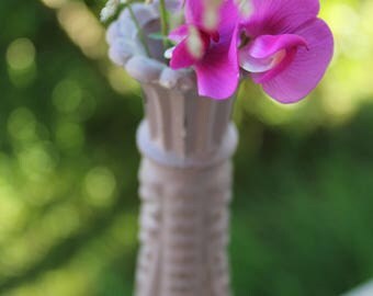 Vase / antique pink chandelier / Shabby chic-refurbished Aina
