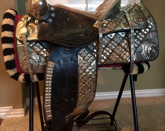 Ted Flowers German silver parade saddle