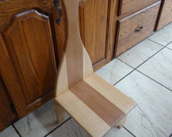 Step Stool, One Step Wood Step Stool, Wood foot stool, Step Stool, Step stool with handle