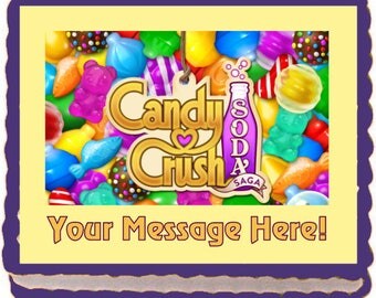Candy Crush Soda Saga Edible Cake Topper