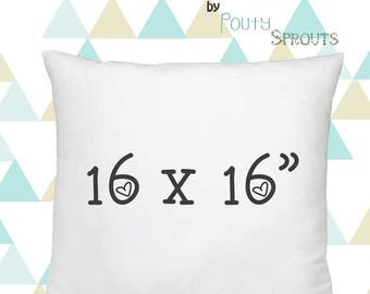SALE ENDS SOON Faux Down Pillow Inserts, Soft Throw Pillows, Pillow Cushions, Couch Pillows, Throw Pillow Inserts, 16x16"