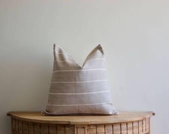 18x18 Grey Stripe Pillow Cover