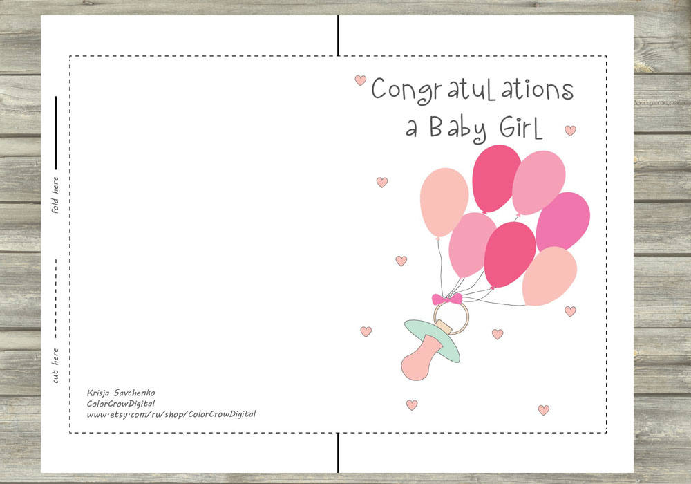 printable congratulations baby cards