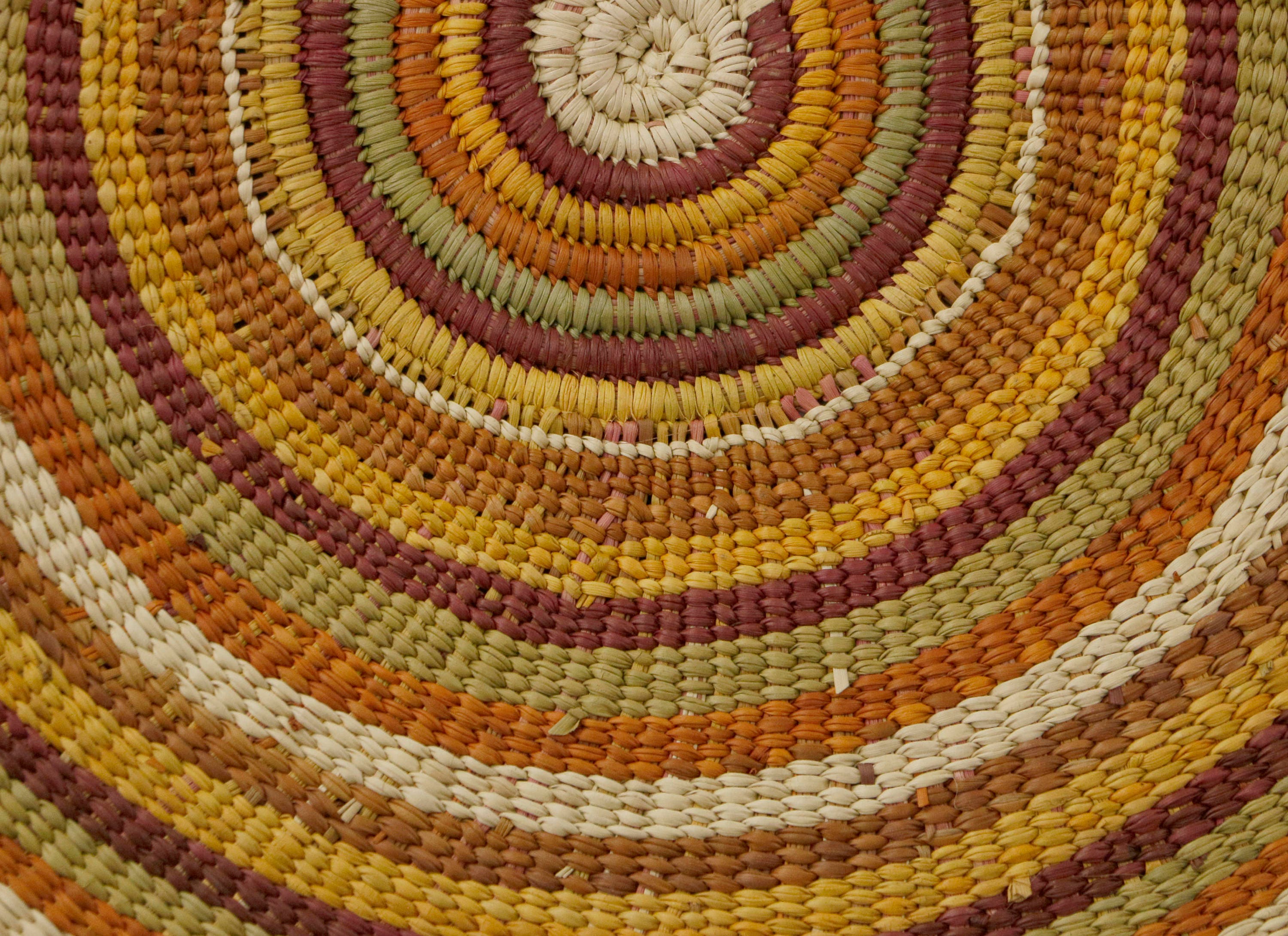 Woven Pandanus Mat by Margaret Nabulwad