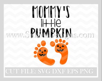 Mommy's little pumpkin SVG File For Cricut and Cameo DXF for Silhouette Studio Cutting File Halloween svg, Girl svg, 1st Halloween svg