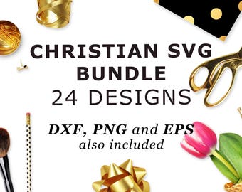 Christian SVG bundle Bible verse SVG files set SVG cricut designs Iron on svg Bundle files for cut Svg Sale 90% off 24 designs eps png dxf