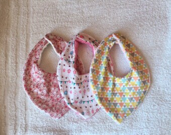 Set of bandanas in cotton and Terry bibs