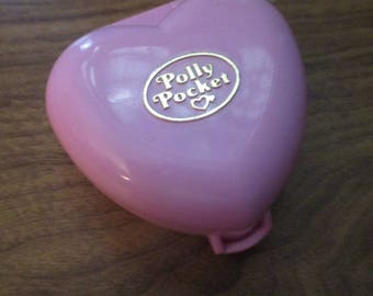 Polly Pocket Heart Shaped Folding Playset with One Polly Pocket Doll (1993)