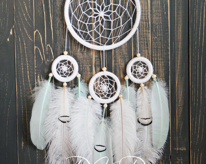Dream catcher white wall hanging Home decor Dreamcatcher wall Dreamcatcher Boho dream catcher Wall Hangings Dreamcatcher Gypsy Home Decor